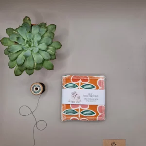 Lot de 5 lingettes en coton au motif 70