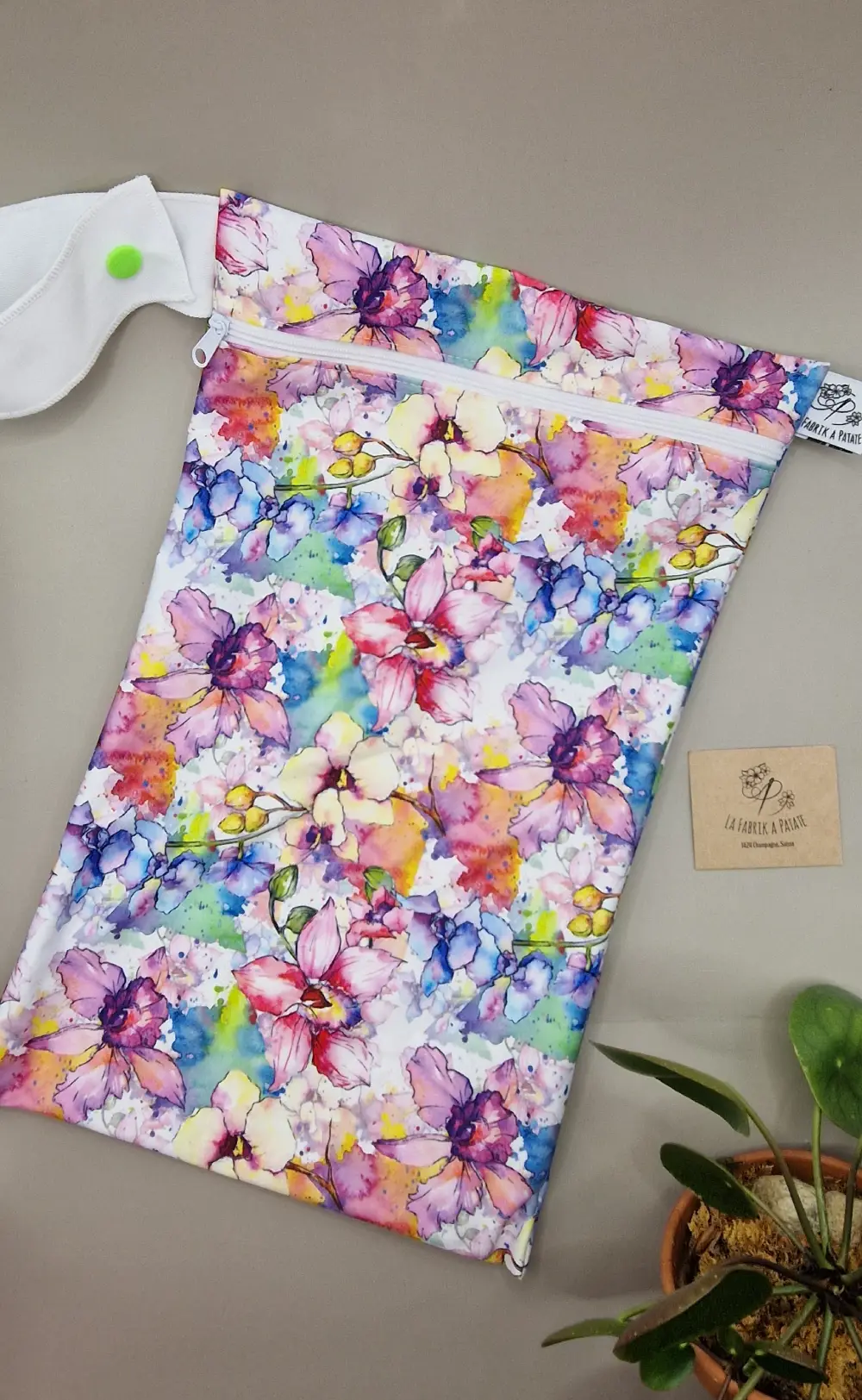 Sac à Patate imperméable – idéal pour ranger serviettes hygiéniques lavables ou maillot de bain mouillé, fabriqué en Suisse par La Fabrik a Patate