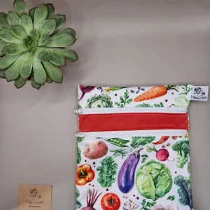 Pochette duo au motif potager