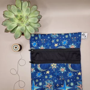 Pochette duo imperméable pour serviettes hygiéniques lavables – rangement pratique et discret, fabriquée en Suisse par La Fabrik a Patate