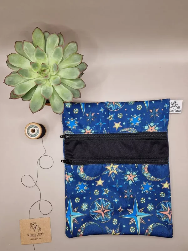 Pochette duo imperméable pour serviettes hygiéniques lavables – rangement pratique et discret, fabriquée en Suisse par La Fabrik a Patate