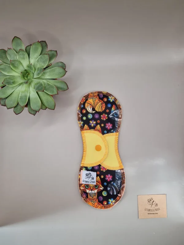 serviettes hygienique lavable Renard – protection menstruelle réutilisable et absorbante, fabriquée en Suisse par La Fabrik a Patate.