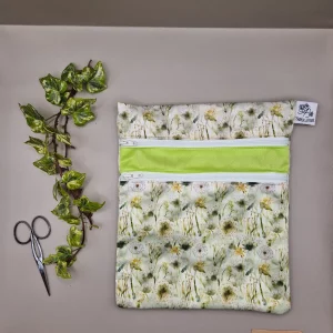 Pochette duo imperméable – idéal pour ranger serviettes hygiéniques lavables ou maillot de bain mouillé, fabriqué en Suisse par La Fabrik a Patate