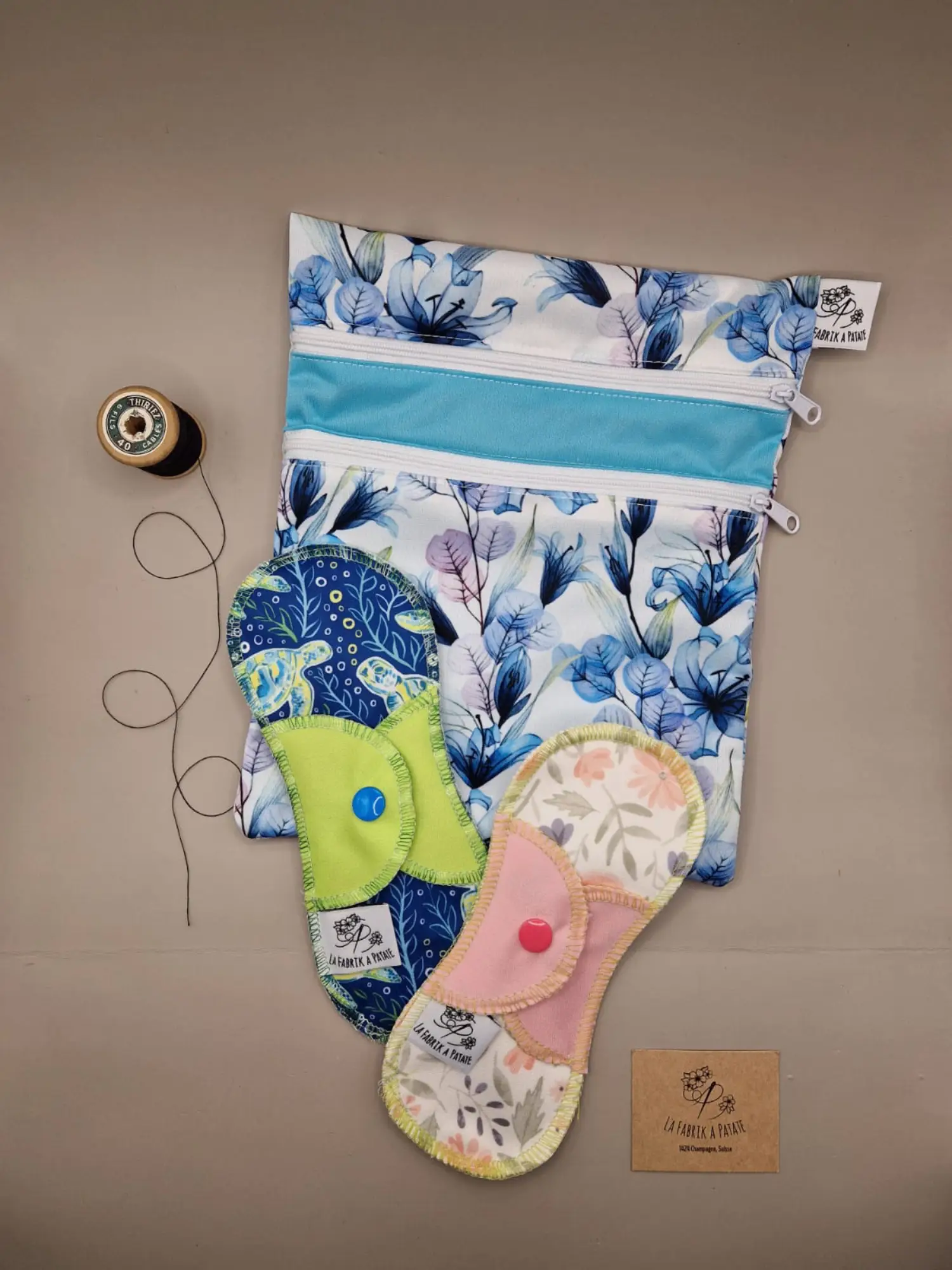 Offres spéciales La Fabrik a Patate – kit adolescente packs et promotions sur les serviettes hygiéniques lavables et accessoires zéro déchet,