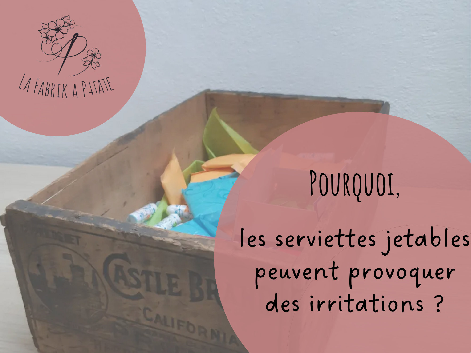 Illustration représentant une caisse avec des serviette hygienique jetables