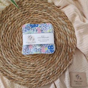 Lot de 5 lingettes en coton au motif virginie