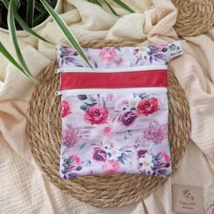 Pochette duo au motif anémone